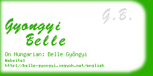 gyongyi belle business card